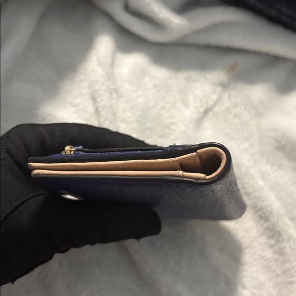 Kate Spade Royal Blue Pebbled Leather Slim Wallet Organizer - Picture 6 of 6